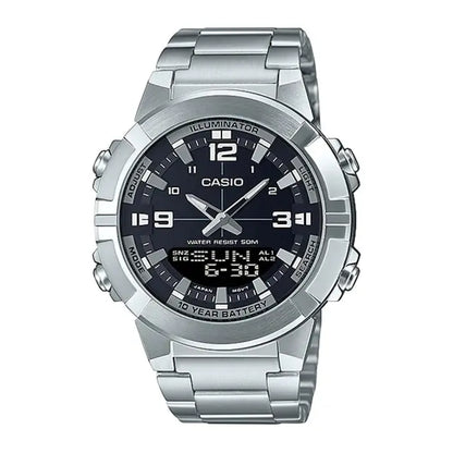 Casio Men's Analog-Digital Stainless Steel Watch