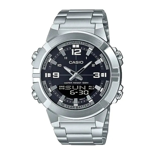 Casio Men's Analog-Digital Stainless Steel Watch