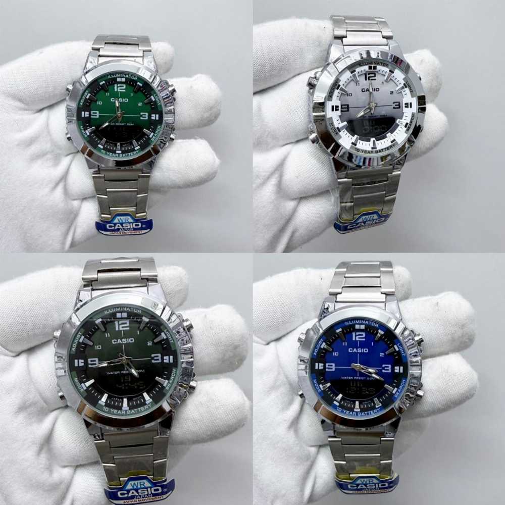 Casio Men's Analog-Digital Stainless Steel Watch