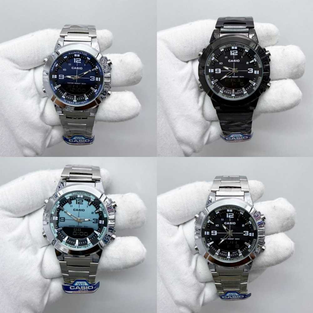 Casio Men's Analog-Digital Stainless Steel Watch