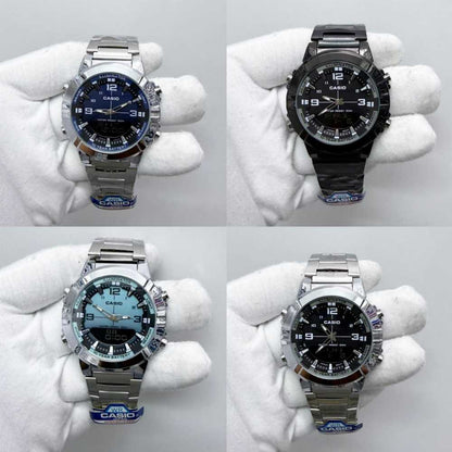 Casio Men's Analog-Digital Stainless Steel Watch