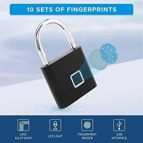  Fingerprint Padlock souqvers